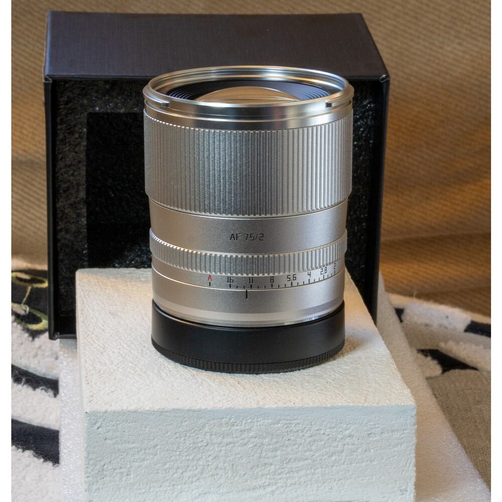 TTArtisan AF 75mm f/2 Lens for L-Mount - Silver - New Open Box - Full Frame AF